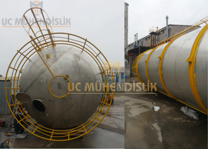 PASLANMAZ 50 TON DİKEY TANK